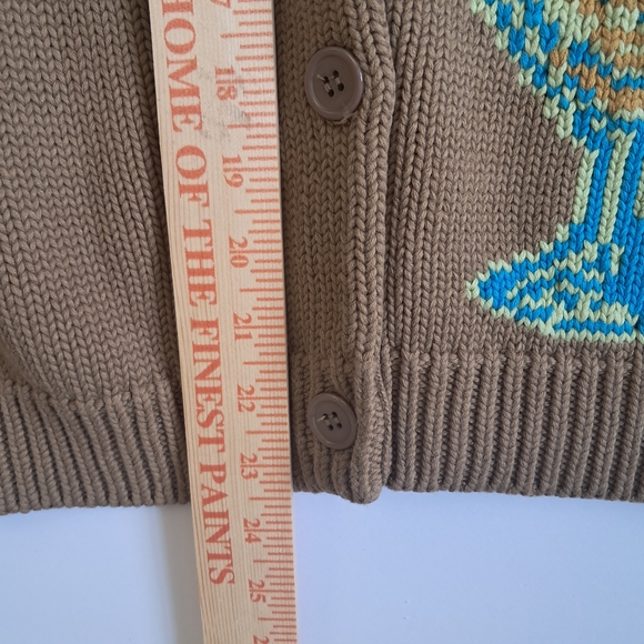 SeaMilk Cardigan Set Size S – 100% Cotton Button Front Sweaters (Blue & Brown) - Picture 9 of 16